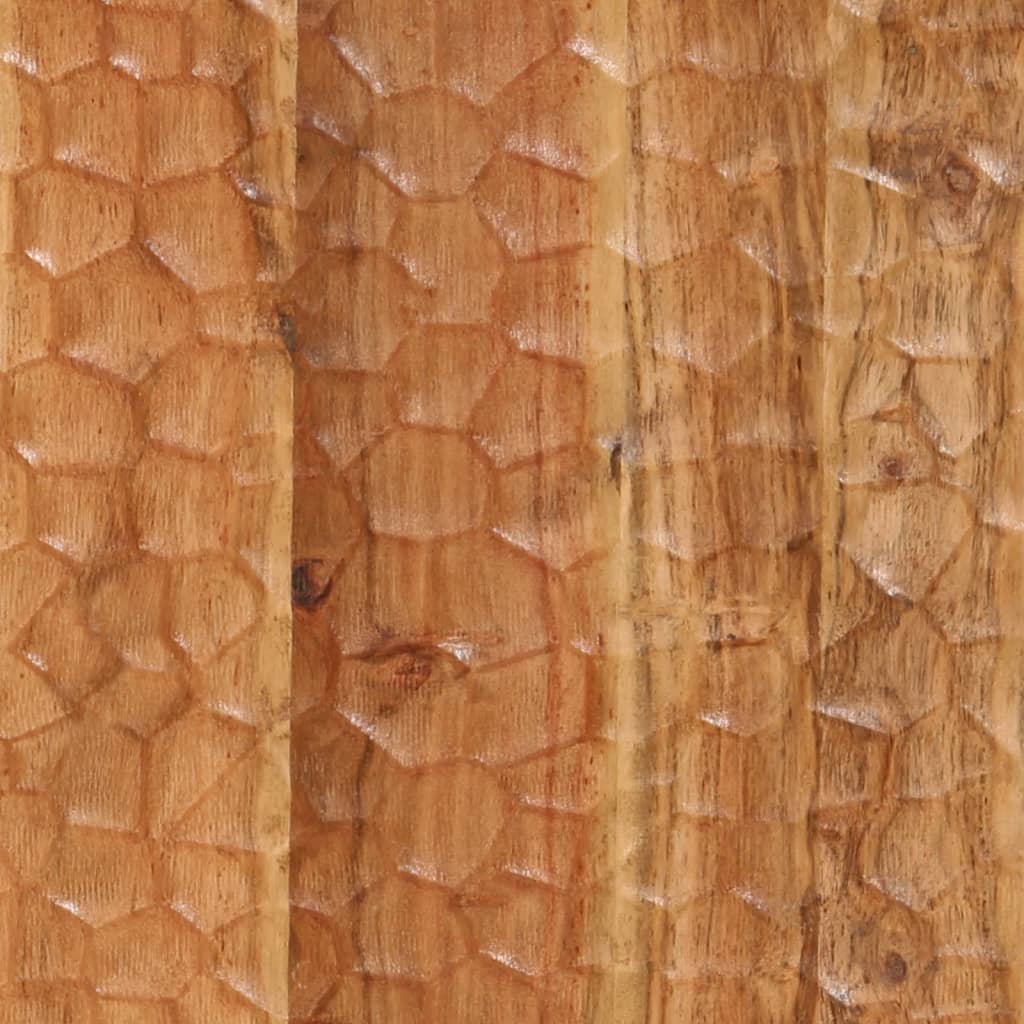 vidaXL Wastafelkast 62x33x58 cm massief mangohout zwart