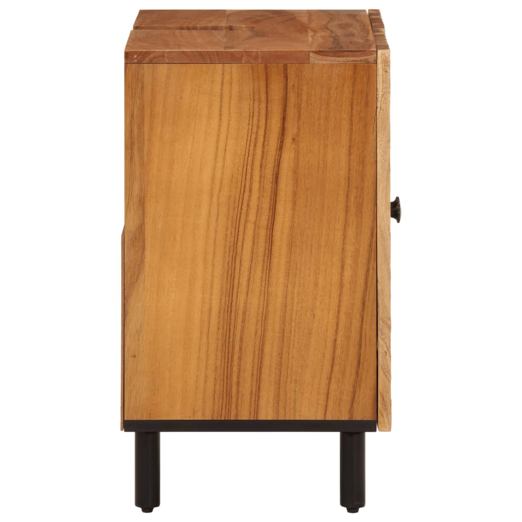 vidaXL Wastafelkast 62x33x58 cm massief mangohout zwart