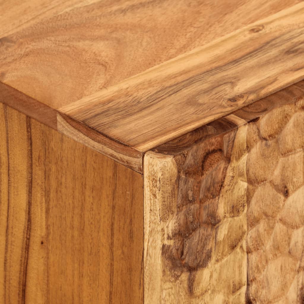 vidaXL Wastafelkast 62x33x58 cm massief mangohout zwart