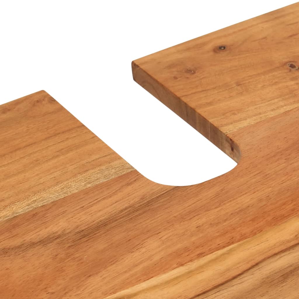 vidaXL Wastafelkast 62x33x58 cm massief mangohout zwart