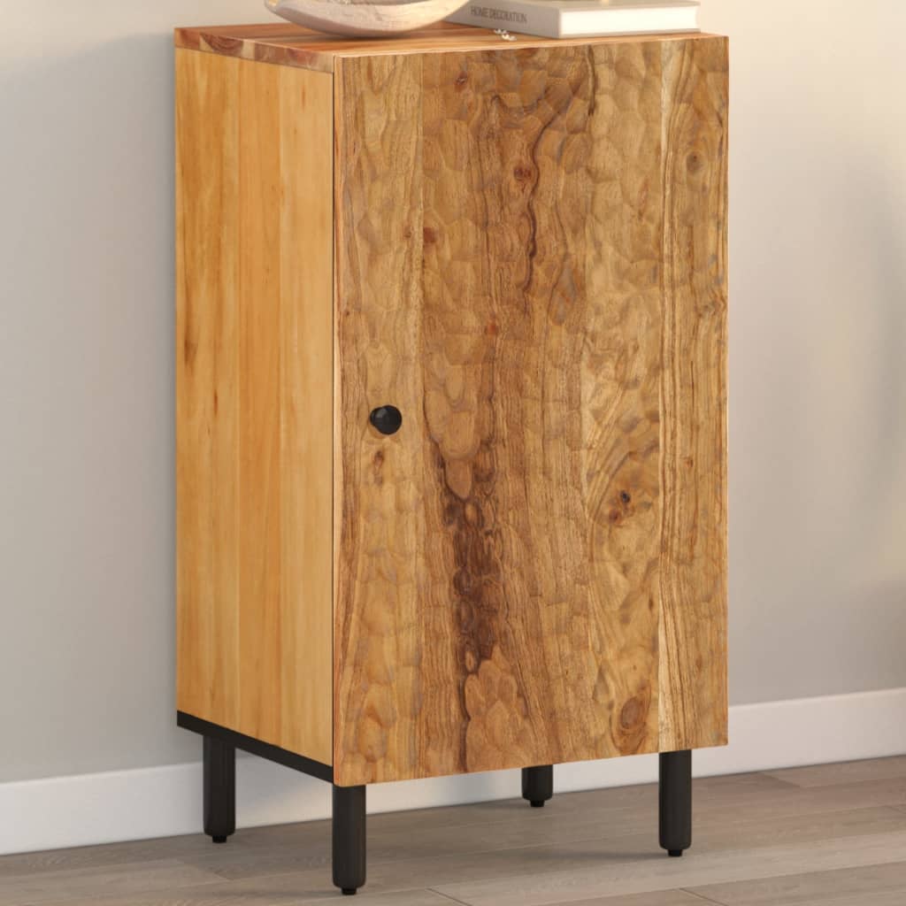 vidaXL Bijzetkast 40x33x75 cm massief mangohout zwart
