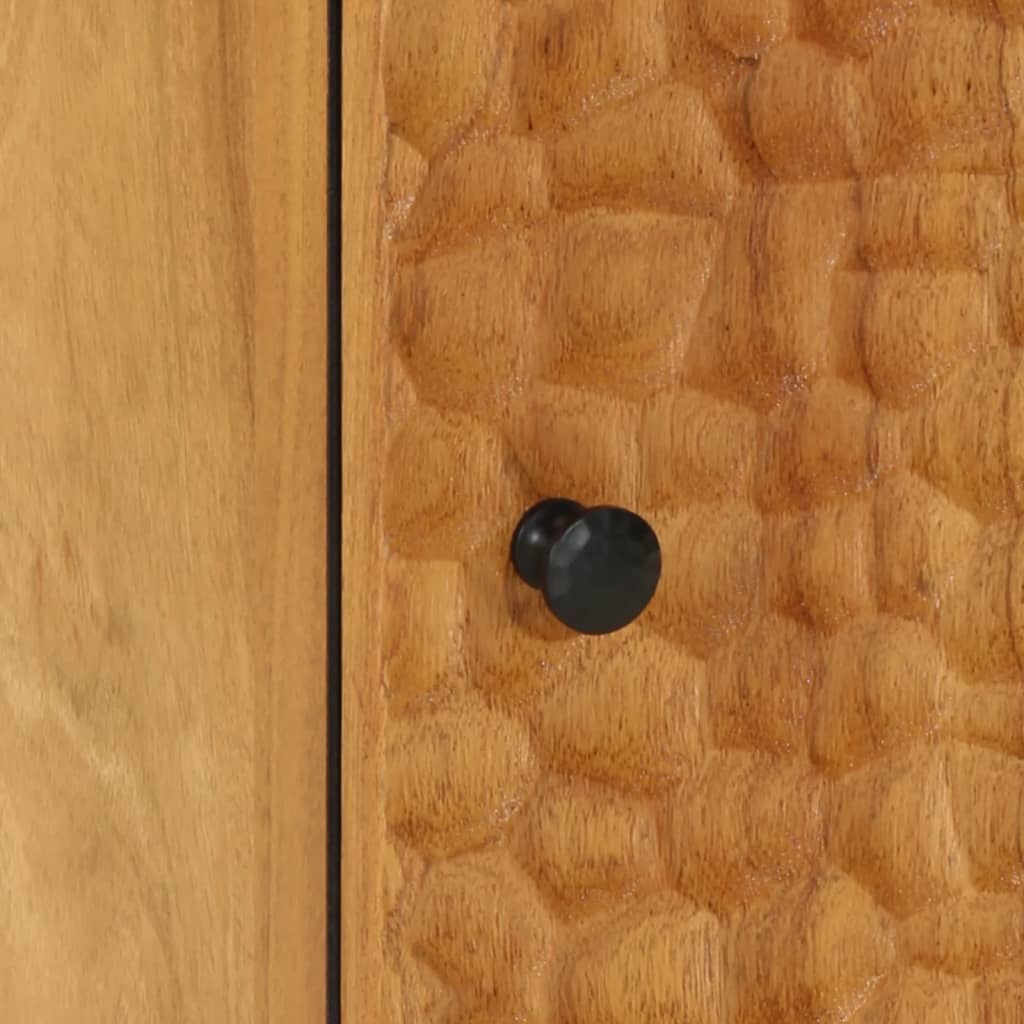vidaXL Bijzetkast 40x33x75 cm massief mangohout zwart