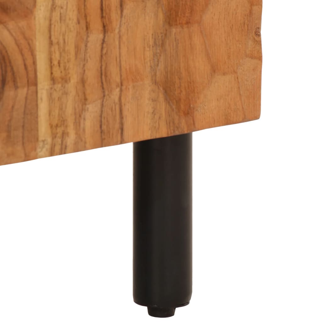 vidaXL Bijzetkast 40x33x75 cm massief mangohout zwart