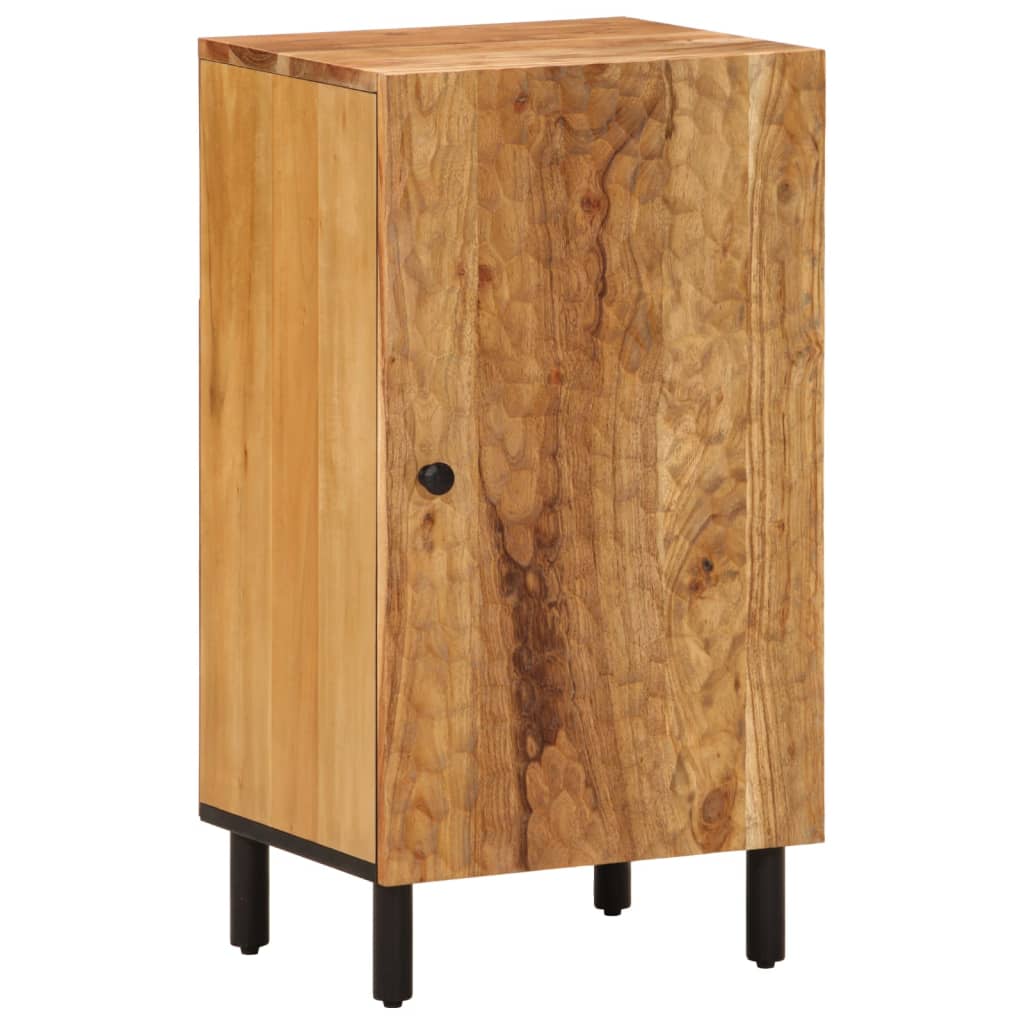 vidaXL Bijzetkast 40x33x75 cm massief mangohout zwart