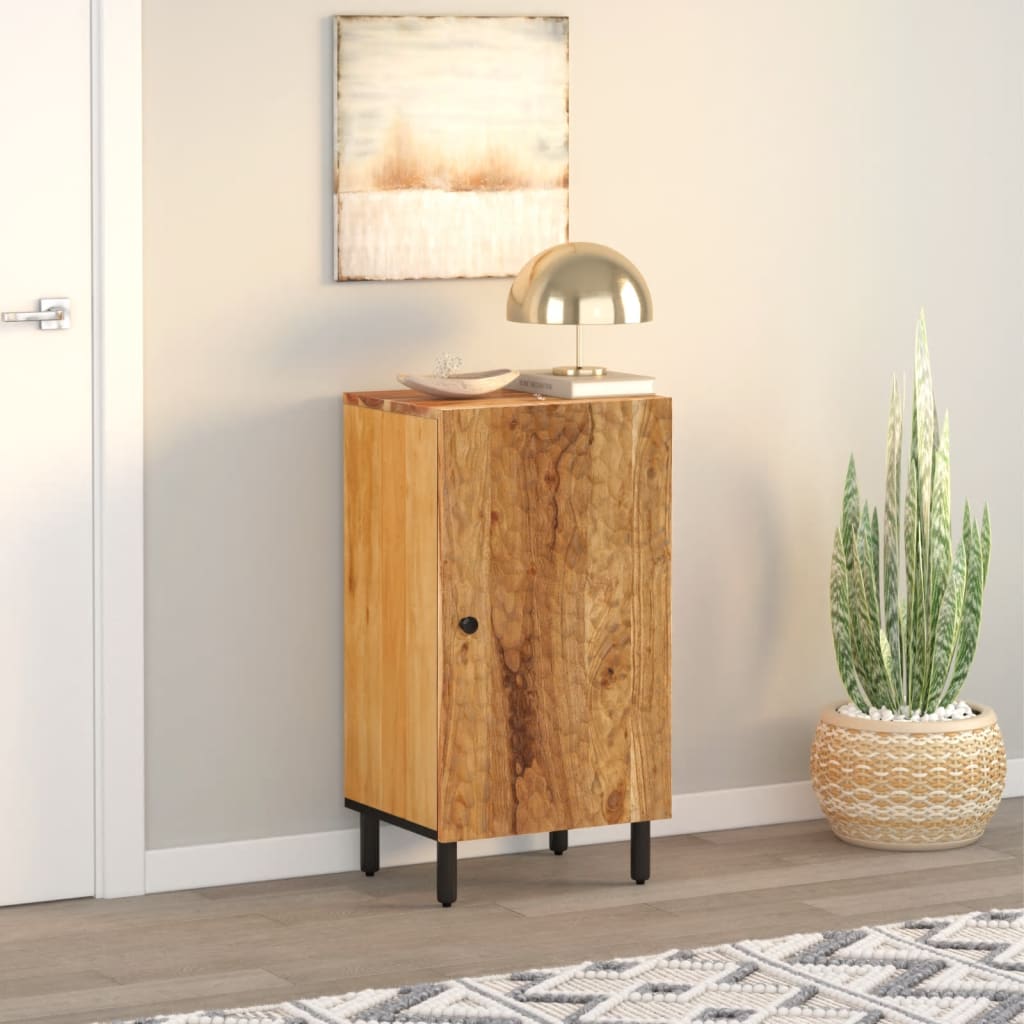 vidaXL Bijzetkast 40x33x75 cm massief mangohout zwart