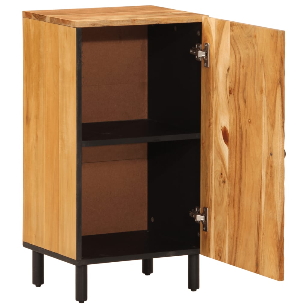 vidaXL Bijzetkast 40x33x75 cm massief mangohout zwart