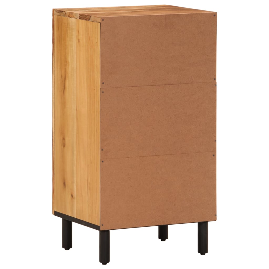 vidaXL Bijzetkast 40x33x75 cm massief mangohout zwart