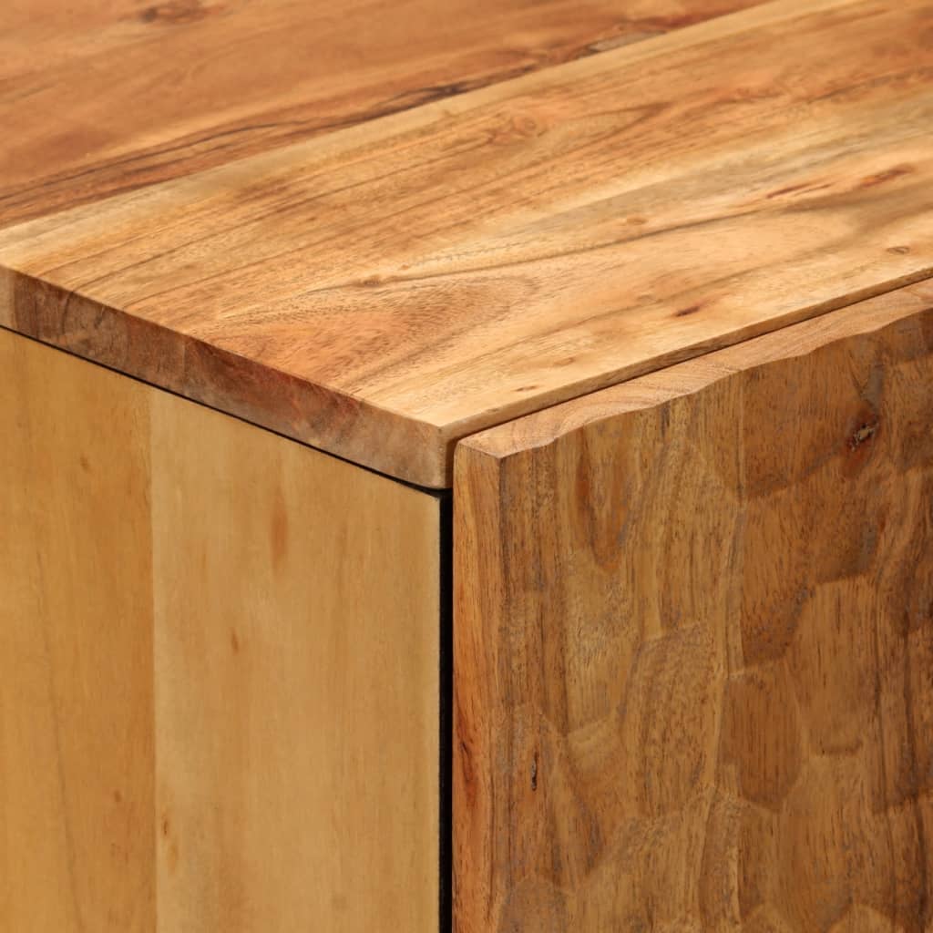 vidaXL Bijzetkast 40x33x75 cm massief mangohout zwart