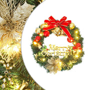vidaXL Kerstkrans met 15 LED's 30 cm groen
