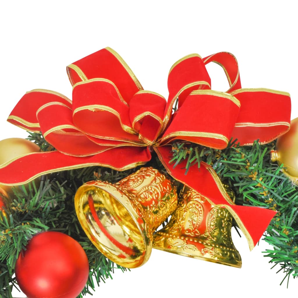 vidaXL Kerstkrans met 15 LED's 30 cm groen