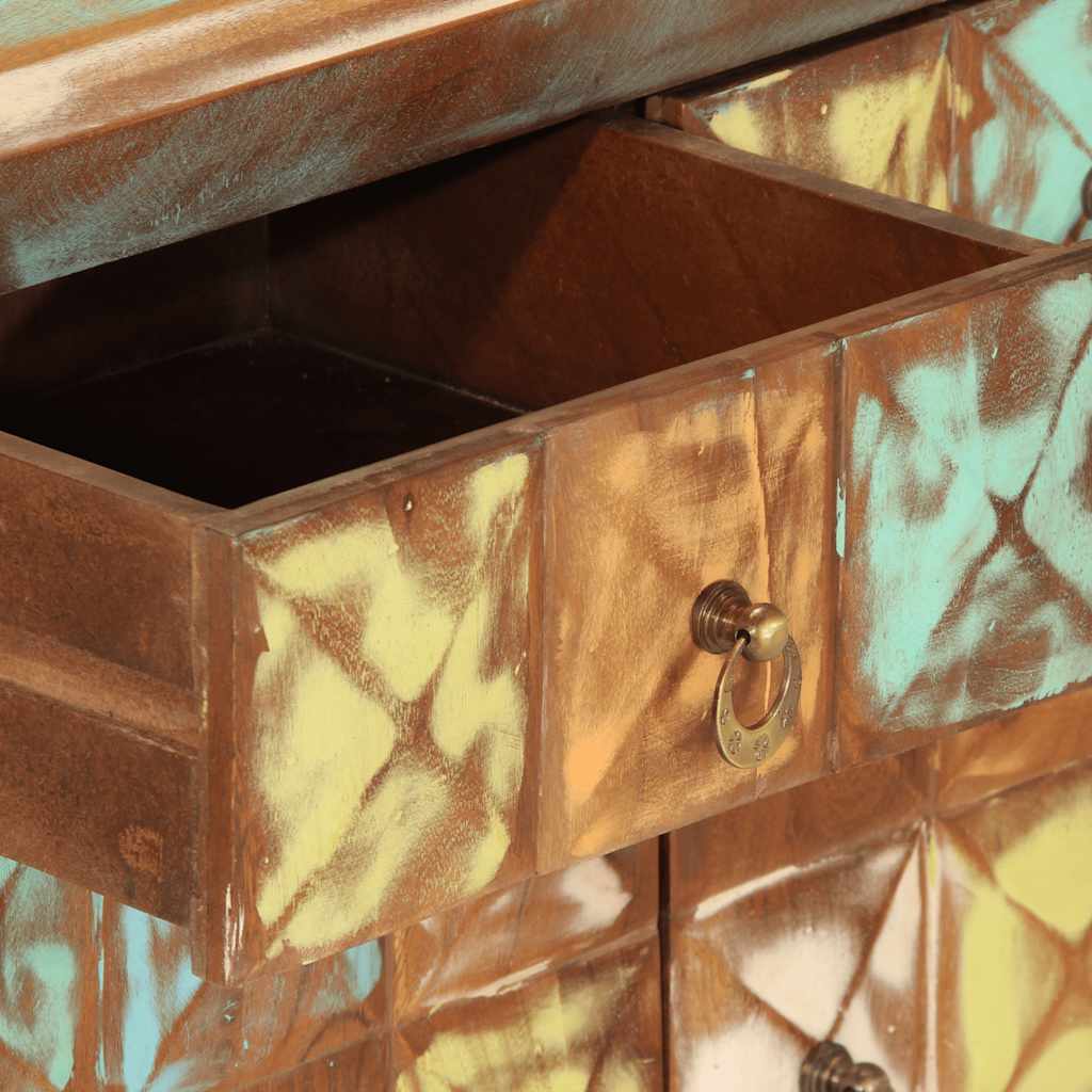 vidaXL Ladekast 70x35x70 cm massief gerecycled hout meerkleurig