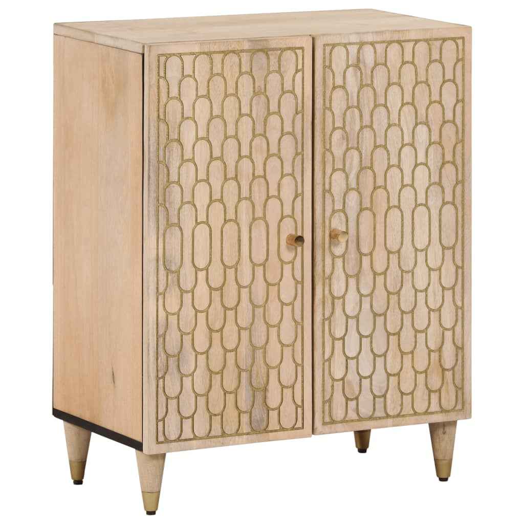 vidaXL Bijzetkast 60x33x75 cm massief mangohout