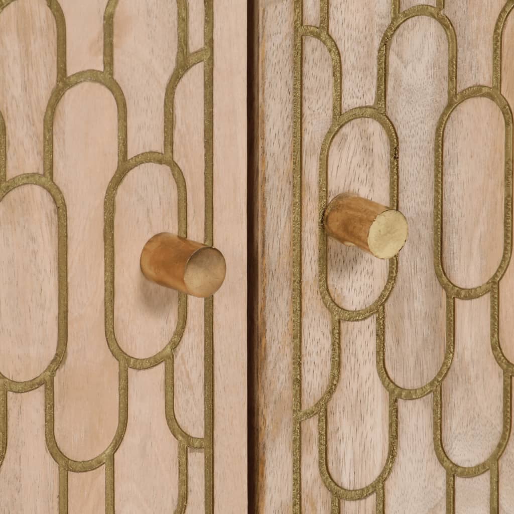 vidaXL Bijzetkast 60x33x75 cm massief mangohout