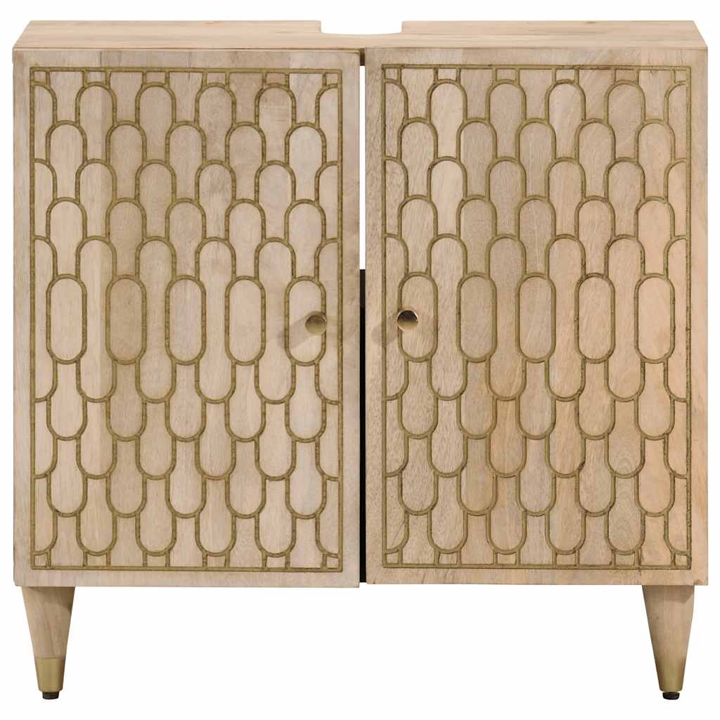 vidaXL Wastafelkast 62x33x58 cm massief mangohout
