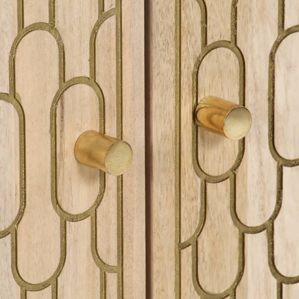 vidaXL Hoge kast 60x33x100 cm massief mangohout