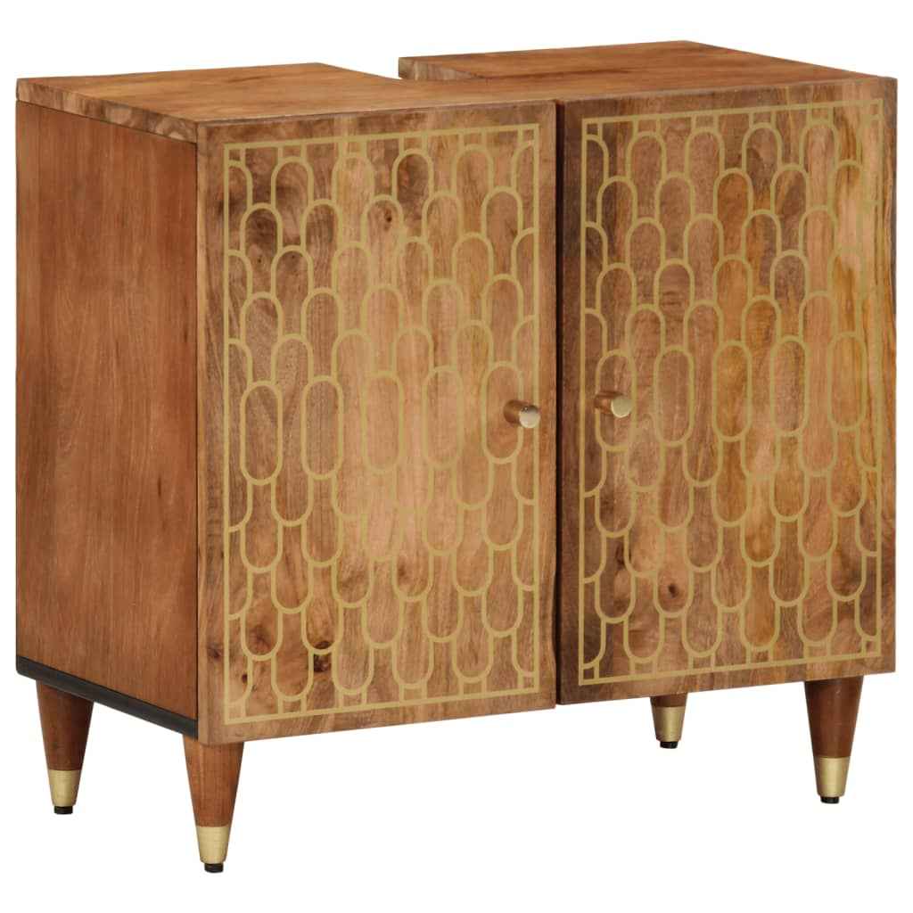 vidaXL Wastafelkast 62x33x58 cm massief mangohout