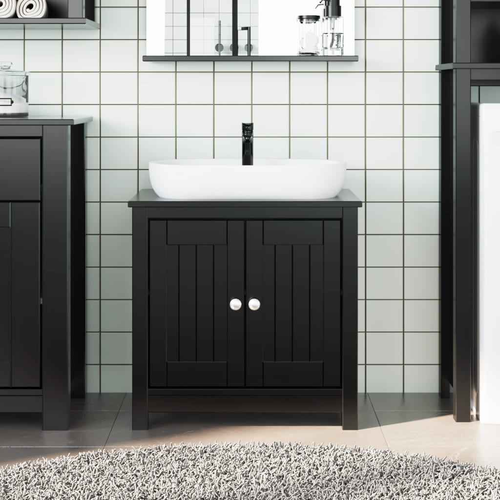 vidaXL Wastafelkast BERG 60x34x59 cm massief grenenhout wit