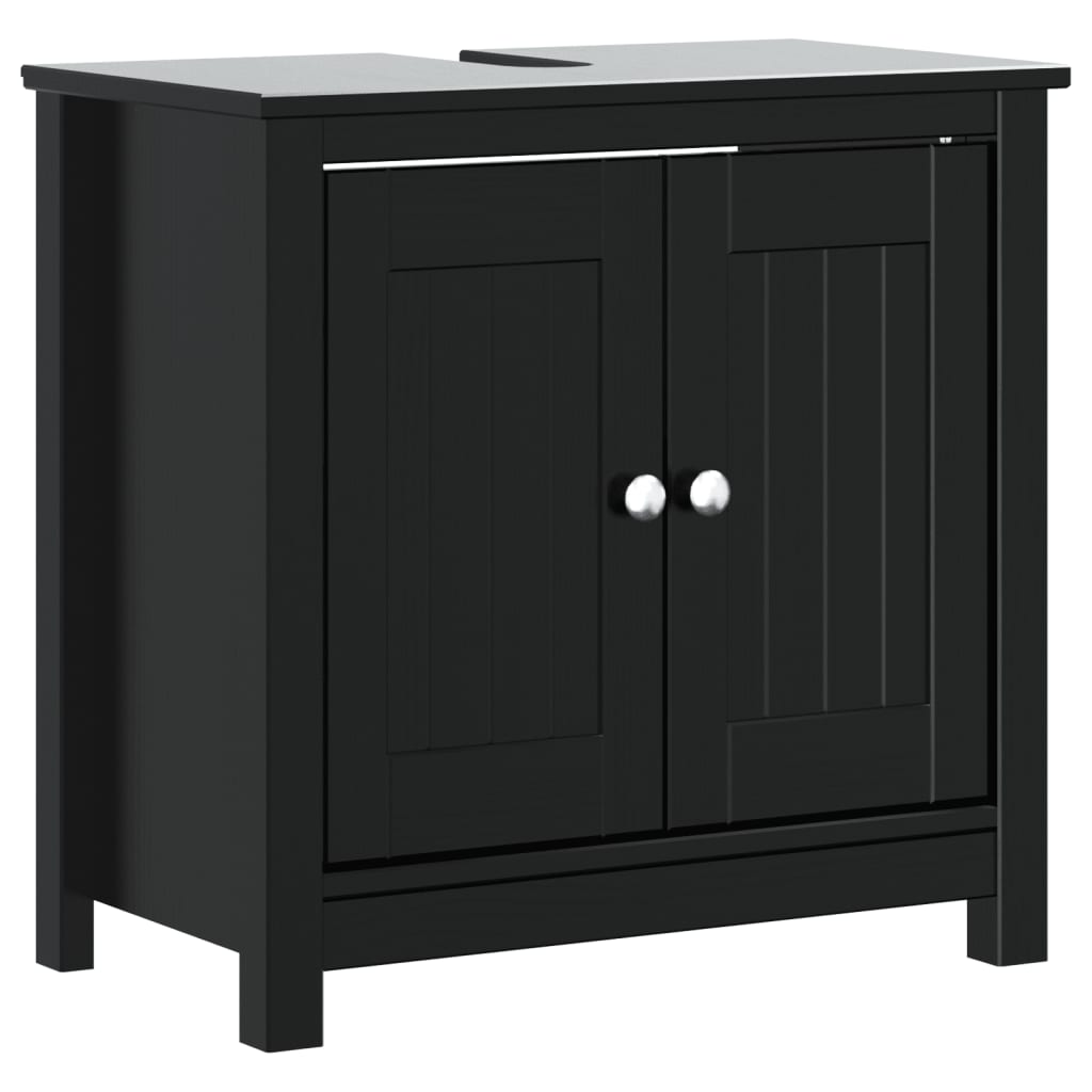 vidaXL Wastafelkast BERG 60x34x59 cm massief grenenhout wit