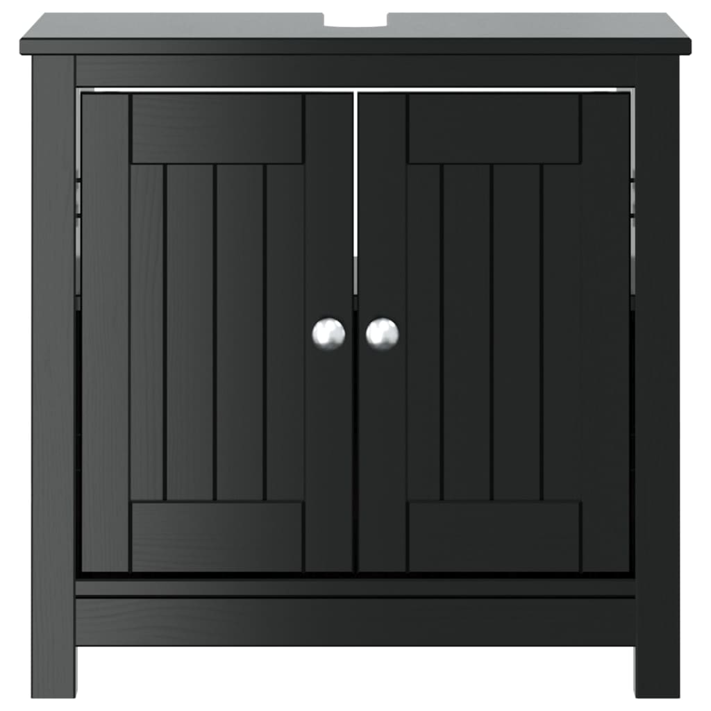 vidaXL Wastafelkast BERG 60x34x59 cm massief grenenhout wit