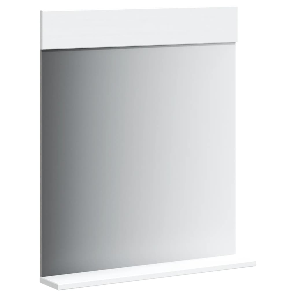 vidaXL Badkamerspiegel met schap BERG 60x12x70 cm massief hout zwart