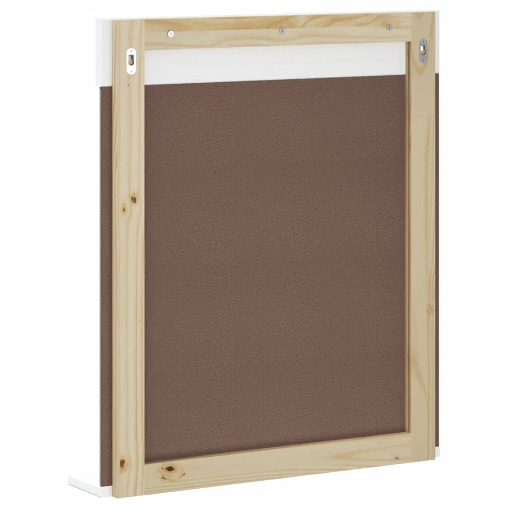 vidaXL Badkamerspiegel met schap BERG 60x12x70 cm massief hout zwart
