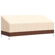 vidaXL Tuinhoes 3-zitsbank 600D 159x84x56/81 cm oxford beige