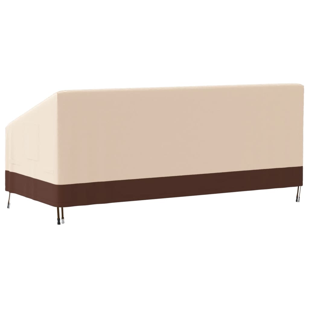 vidaXL Tuinhoes 3-zitsbank 600D 159x84x56/81 cm oxford beige