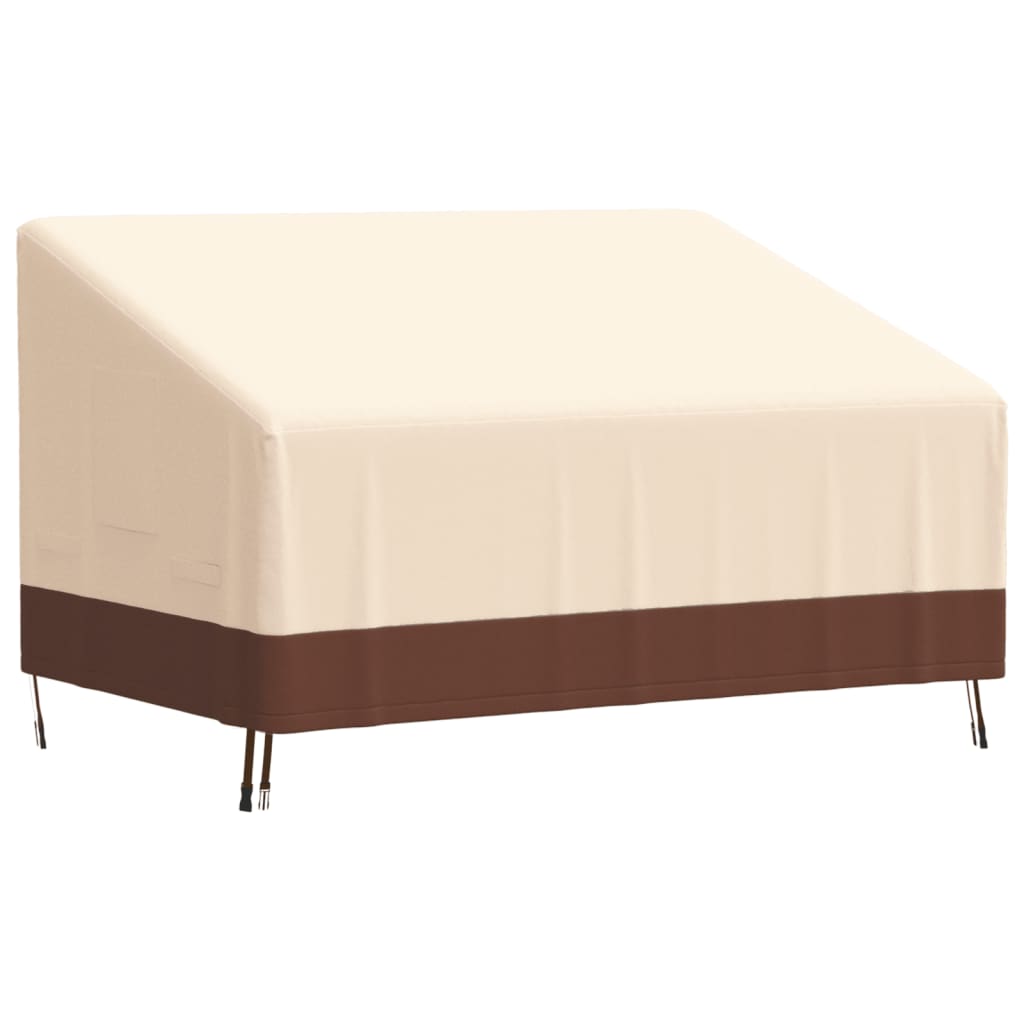 vidaXL Tuinhoes 3-zitsbank 600D 159x84x56/81 cm oxford beige