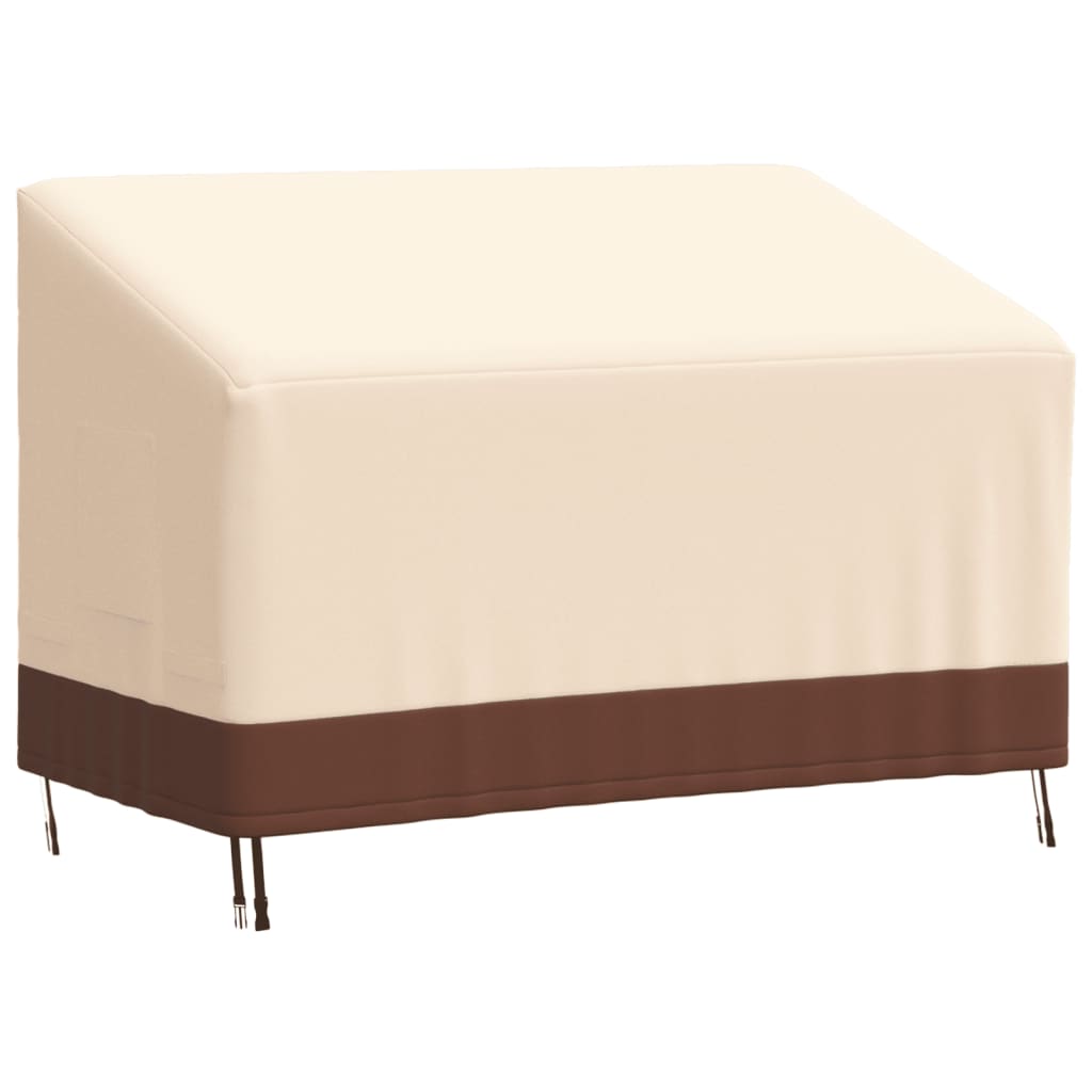 vidaXL Tuinhoes 3-zitsbank 600D 159x84x56/81 cm oxford beige