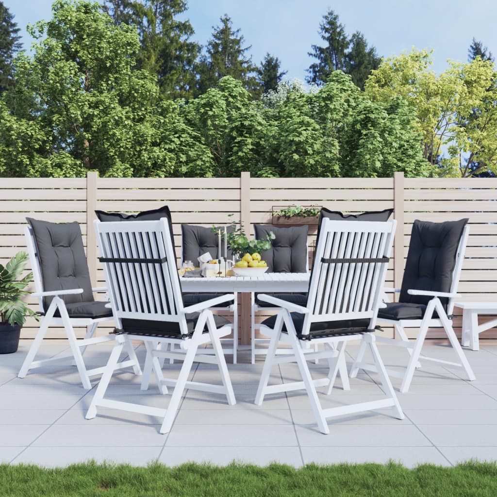 vidaXL Tuinstoelkussens 2 st hoge rug 120x50x7 cm stof groen