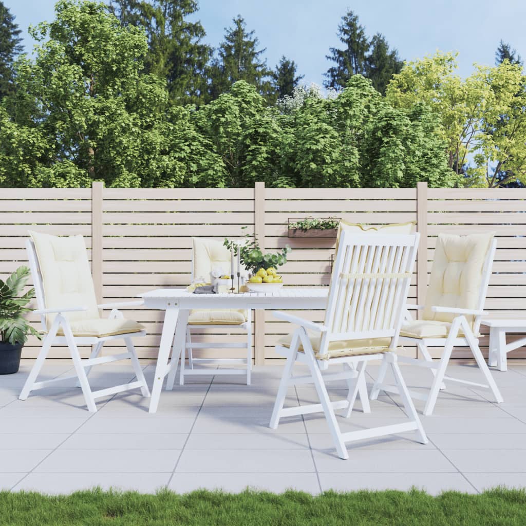 vidaXL Tuinstoelkussens 2 st hoge rug 120x50x7 cm stof groen