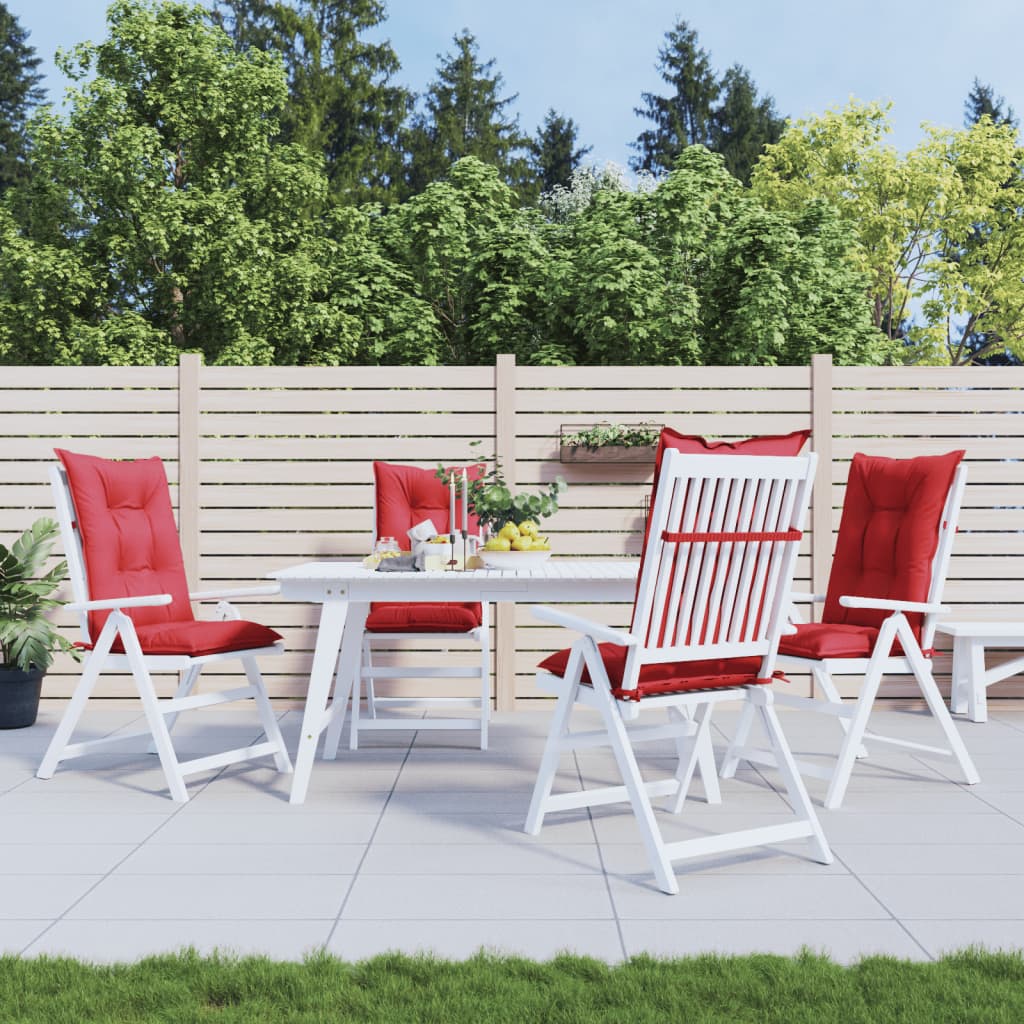 vidaXL Tuinstoelkussens 2 st hoge rug 120x50x7 cm stof groen