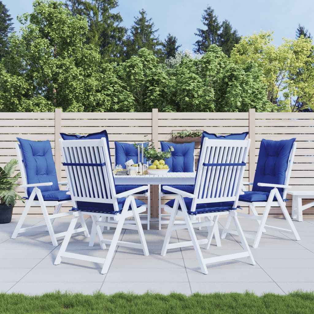vidaXL Tuinstoelkussens 2 st hoge rug 120x50x7 cm stof groen