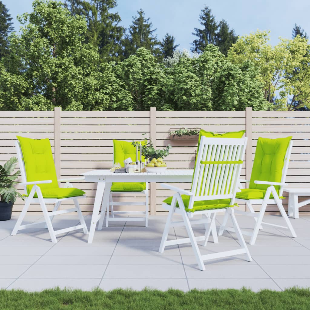 vidaXL Tuinstoelkussens 2 st hoge rug 120x50x7 cm stof groen