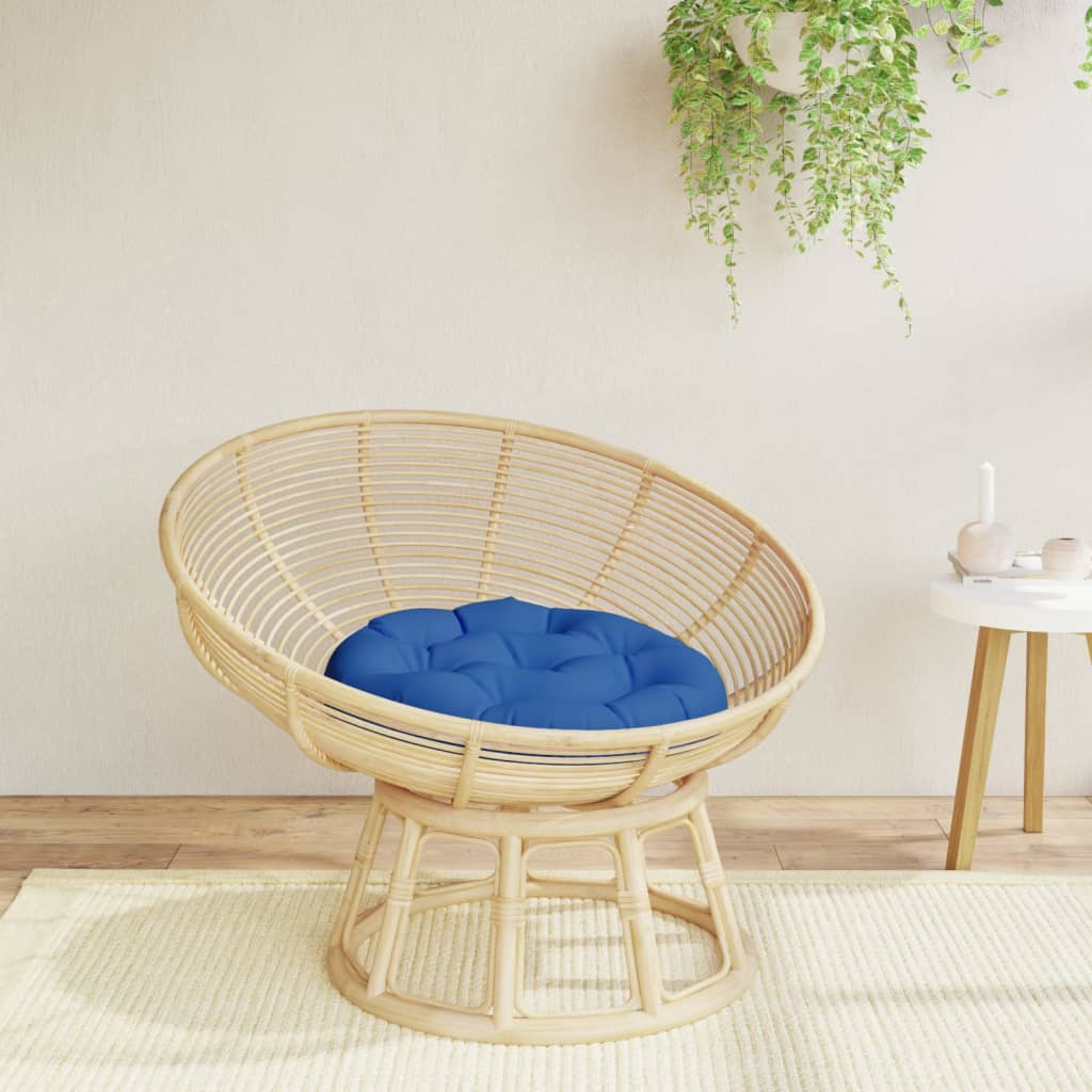 vidaXL Zitkussen rond gestreept Ø 100x11 cm oxford stof blauw wit