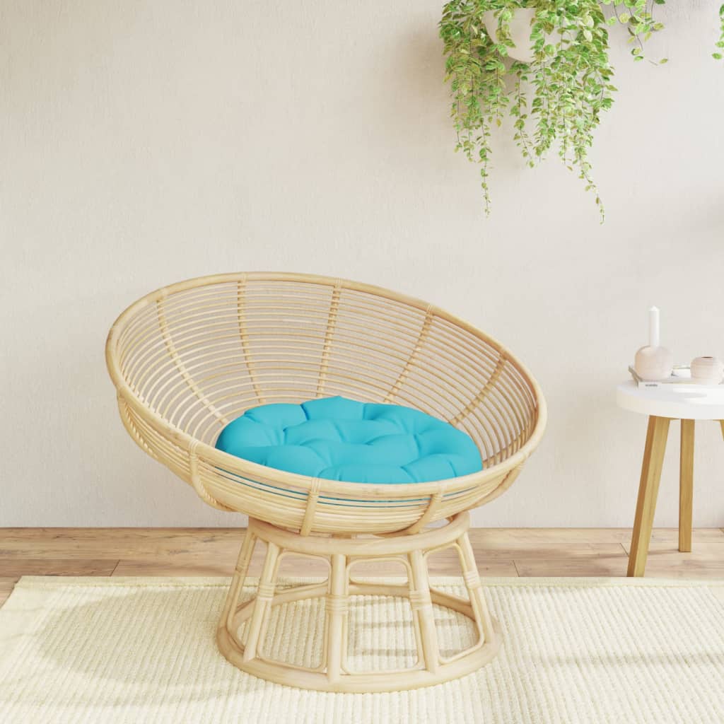 vidaXL Zitkussen rond gestreept Ø 100x11 cm oxford stof blauw wit