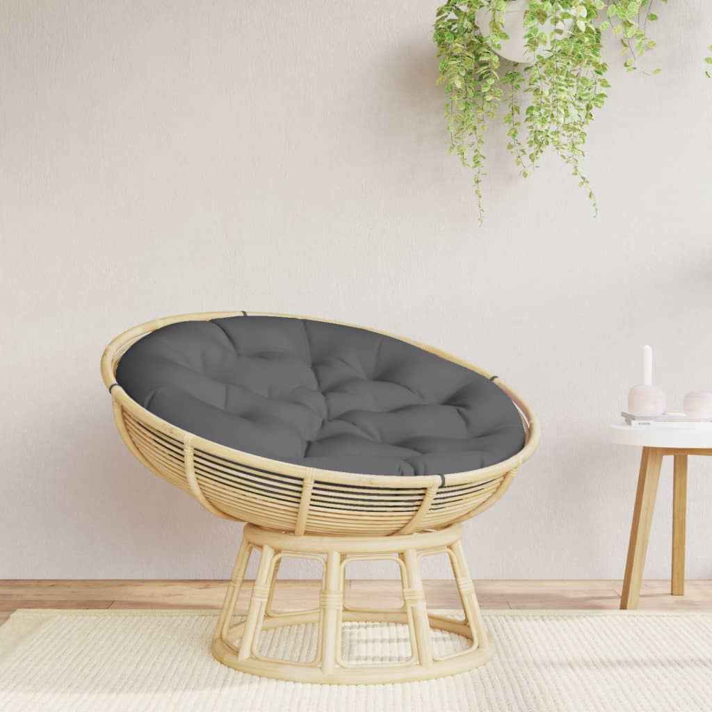 vidaXL Zitkussen rond gestreept Ø 100x11 cm oxford stof blauw wit