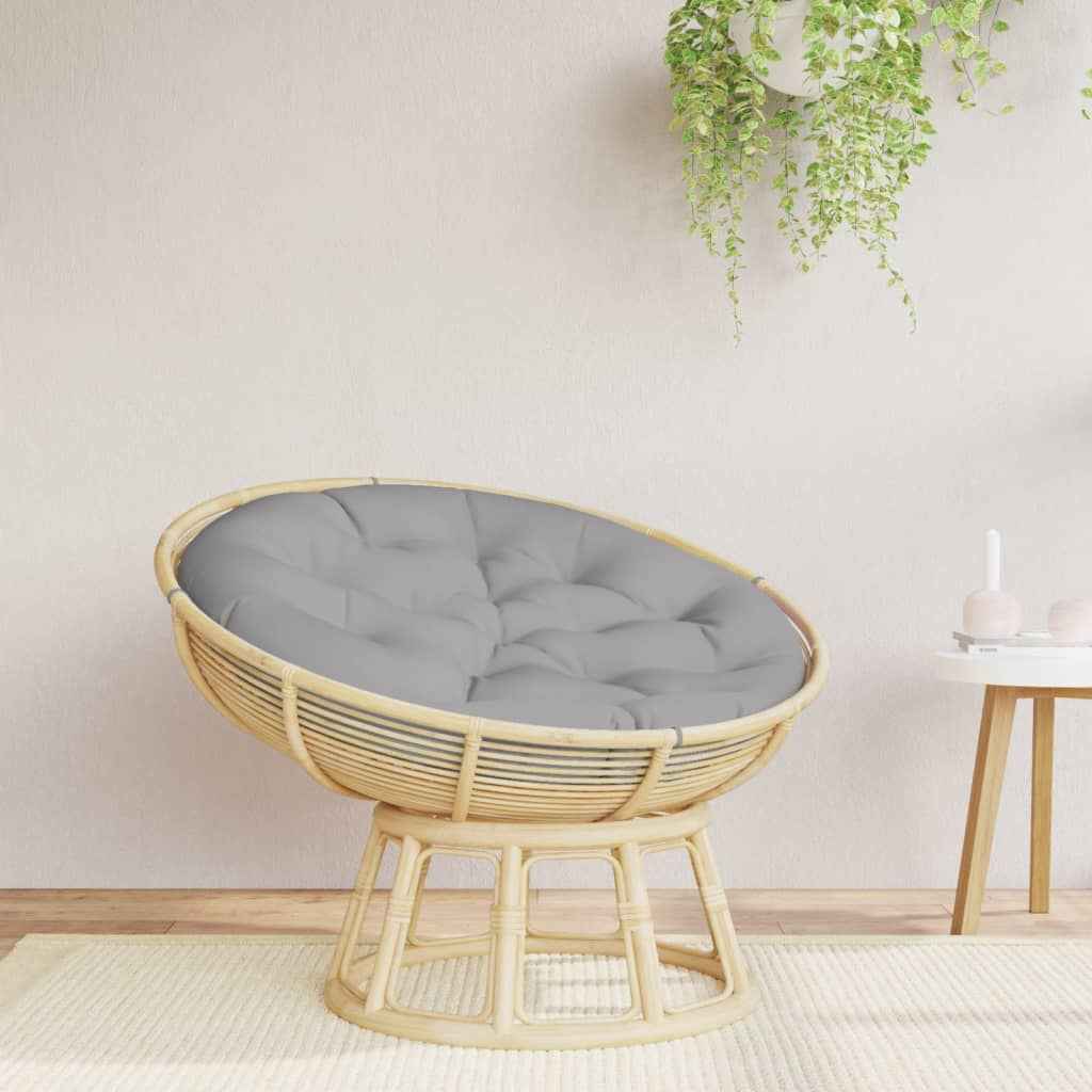 vidaXL Zitkussen rond gestreept Ø 100x11 cm oxford stof blauw wit