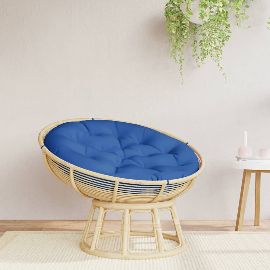 vidaXL Zitkussen rond gestreept Ø 100x11 cm oxford stof blauw wit