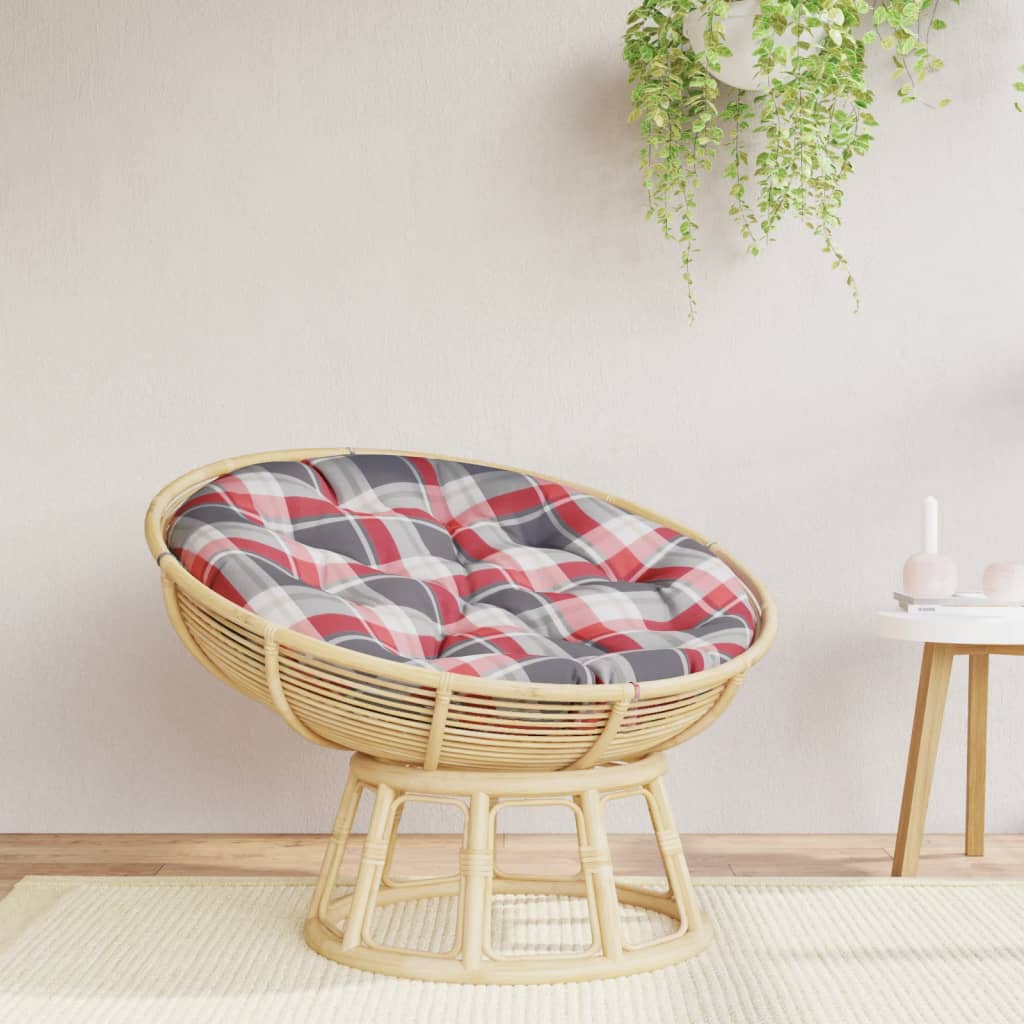 vidaXL Zitkussen rond gestreept Ø 100x11 cm oxford stof blauw wit