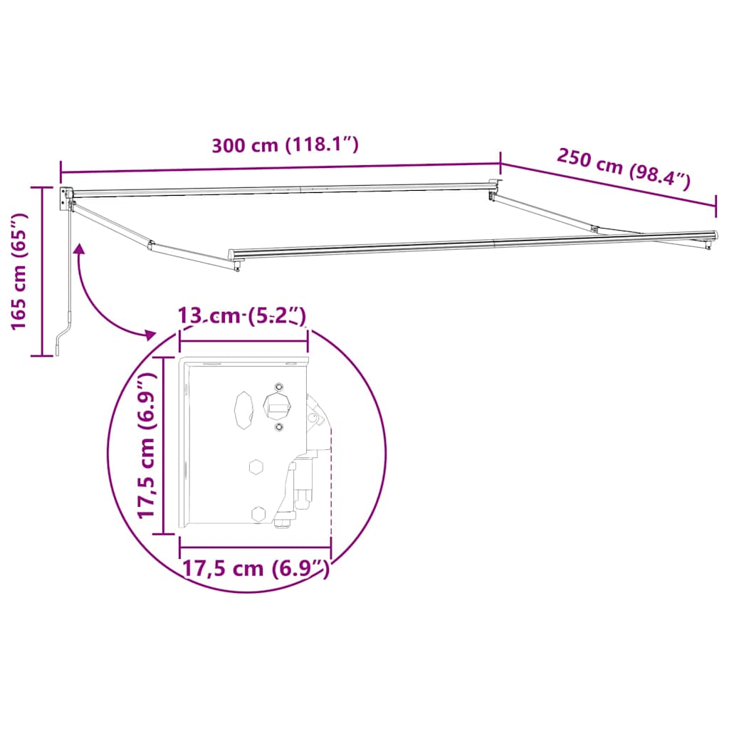 Markies Wit 3 x 2,5 m Metaal