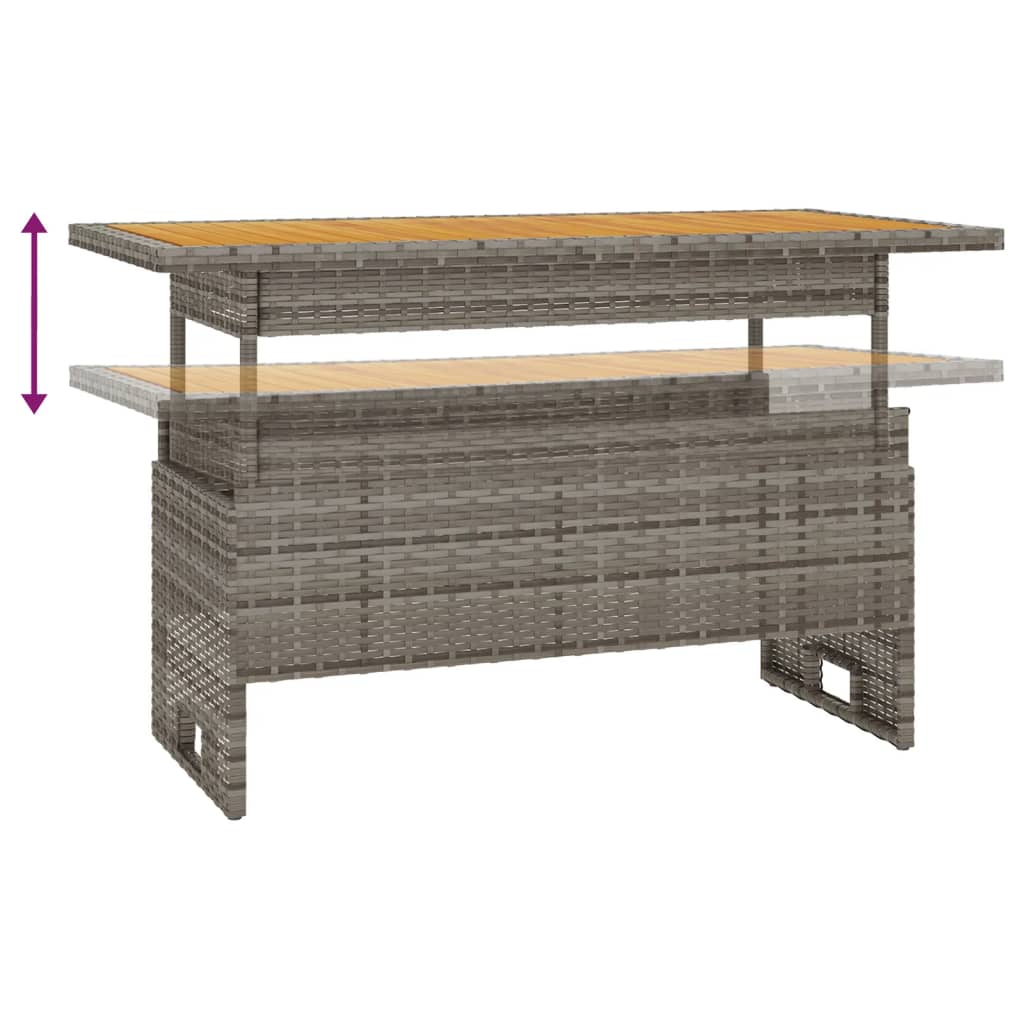 vidaXL 4-delige Loungeset met kussens poly rattan zwart
