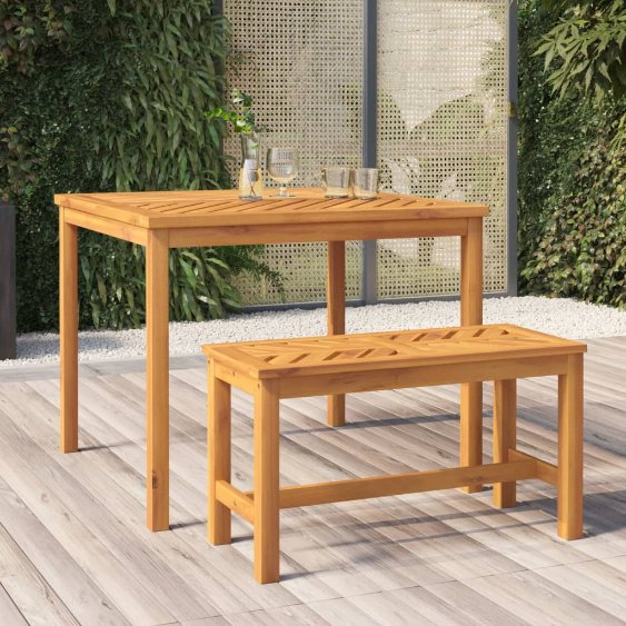 vidaXL Tuintafel 200x90x74 cm massief acaciahout - Aashly