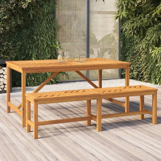 vidaXL Tuintafel 200x90x74 cm massief acaciahout - Aashly