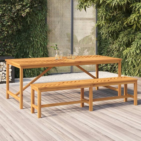 vidaXL Tuintafel 200x90x74 cm massief acaciahout - Aashly