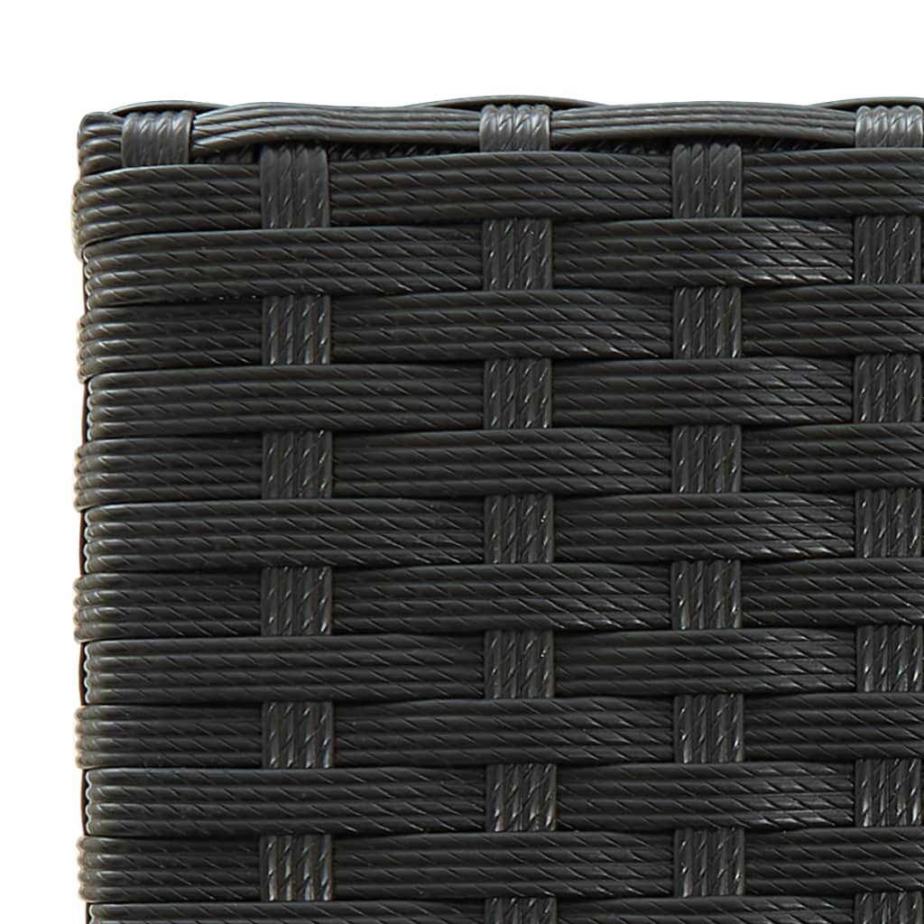 vidaXL Barkrukken 2 st poly rattan zwart