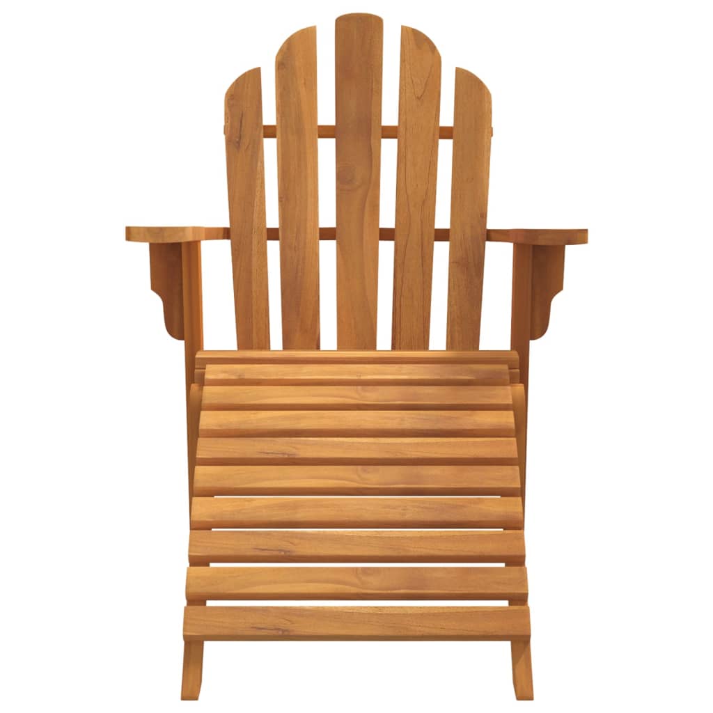 vidaXL Tuinstoel Adirondack met voetensteun massief teakhout