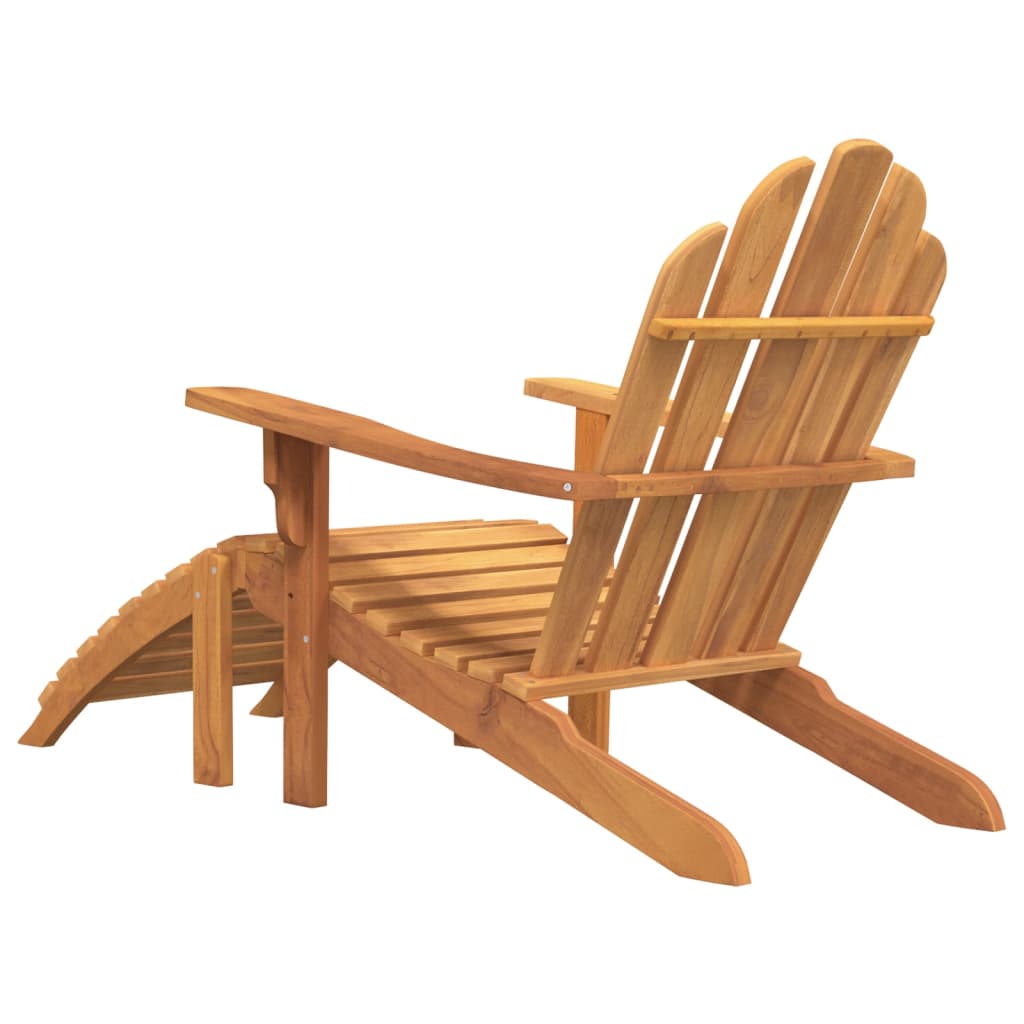 vidaXL Tuinstoel Adirondack met voetensteun massief teakhout