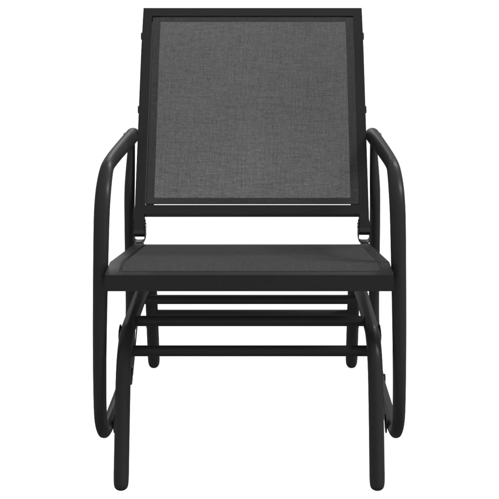 vidaXL Schuifstoelen voor tuin 2 st 61x76x87 cm textileen staal zwart