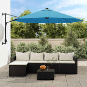 vidaXL Wandparasol 290 cm zeeblauw